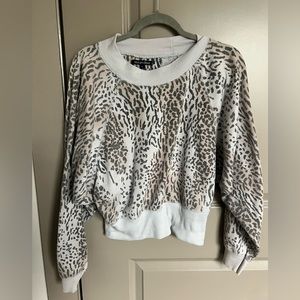 Ocean Drive Blue Animal Print Sweater L